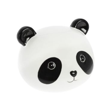 Tirelire tête de panda noire et blanche pour enfant | jourdefete.com