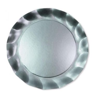5 SOUS-ASSIETTES VAGUES EN CARTON - ARGENT SATINÉ | JOURDEFETE.COM