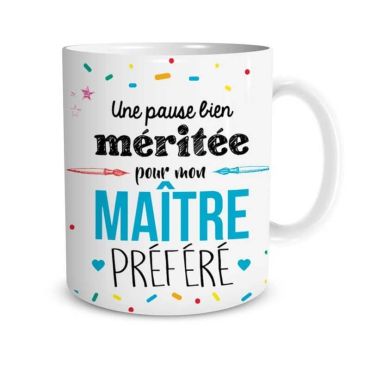 Mug "Une pause bien méritée pour mon Maître préféré"