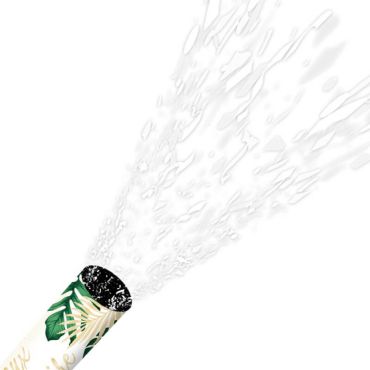 canon anniversaire tropical a confettis blancs | jourdefete.com