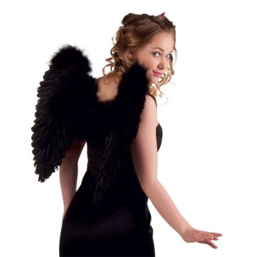 Accessoire Ailes d'Ange Noires Pliables