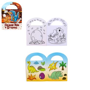 Album de coloriage avec stickers dinosaures, idéal pour éveiller la créativité | jourdefete.com