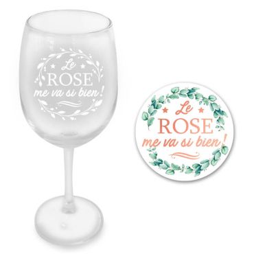 coffret verre à vin le rose me va si bien | jourdefete.com