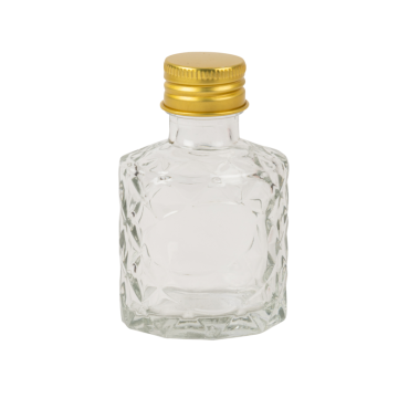 Mini bouteille en verre avec bouchon doré pour élixirs et cadeaux | jourdefete.com