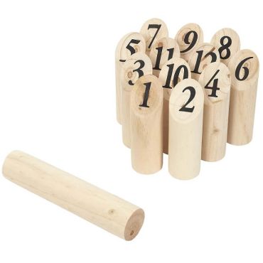 Jeu de quilles en bois nordique