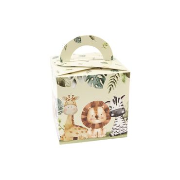 6 boîtes cadeau en carton animaux de la savane - thème jungle | jourdefete.com