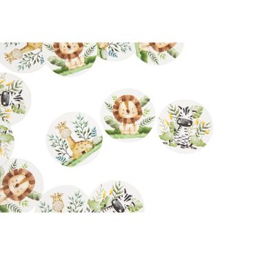 Confettis de table Animaux de la Savane en papier pour fête d'anniversaire | jourdefete.com