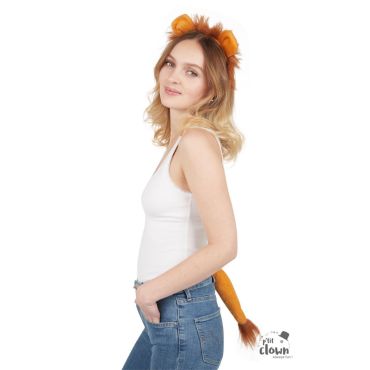 Set lion 2 pièces avec oreilles et queue | jourdefete.com