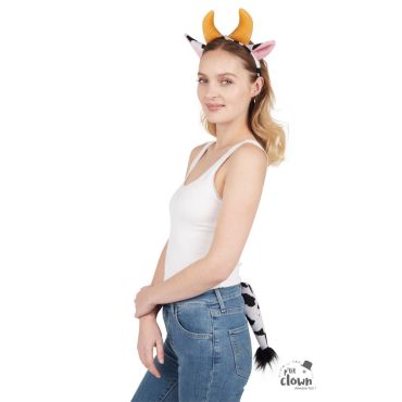 Set vache 2 pièces avec cornes, oreilles et queue | jourdefete.com