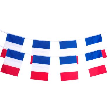 guirlande en polyester 15 pavillons france | jourdefete.com