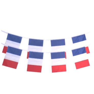 guirlande 8 pavillons tricolore france | jourdefete.com