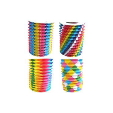 lot de 12 lampions cylindriques 16 cm | jourdefete.com