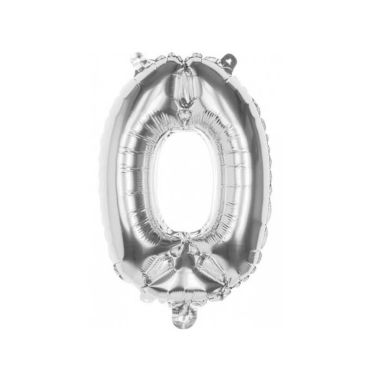 Ballon en aluminium métallisé argent chiffre 0 | jourdefete.com