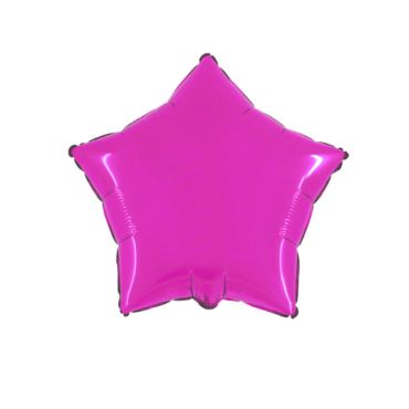 ballon en aluminium étoile métallisé fuchsia de 45 cm | jourdefete.com