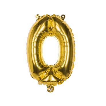 Ballon en aluminium métallisé or chiffre 0 | jourdefete.co