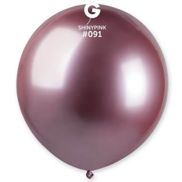 Ballon shiny couleur rose et de 48 cm | jourdefete.com