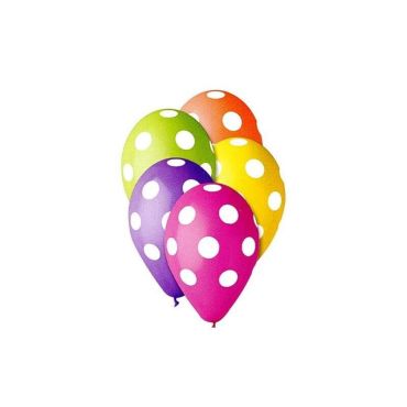 10 Ballons multicolores pois | jourdefete.com