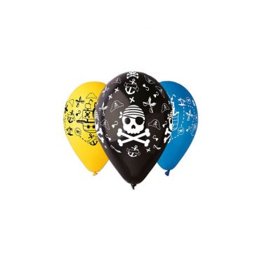 5 ballons assortis pirate | jourdefete.com