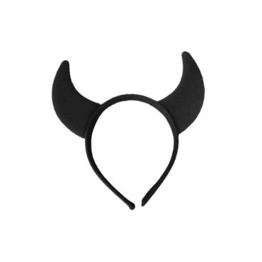 serre-tete enfant cornes de diable noires halloween| jourdefete.com