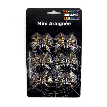 Lot de 6 décorations araignée dorée
