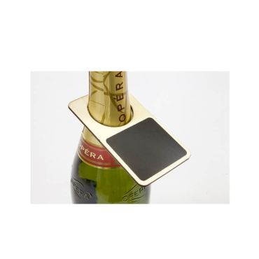 4 marques bouteille en ardoise et bois