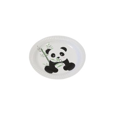 Assiettes en papier avec motif panda pour fêtes | jourdefete.com