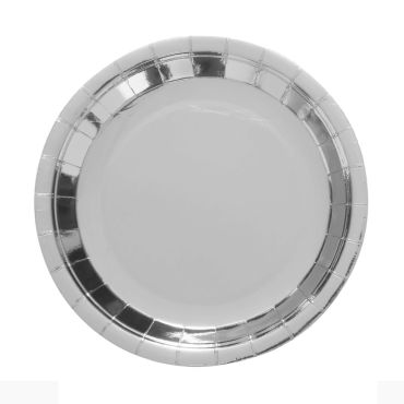 Assiette argentée chic pour mariage ou soirée festive | jourdefete.com Assiette argentée chic pour mariage ou soirée festive | jourdefete.com