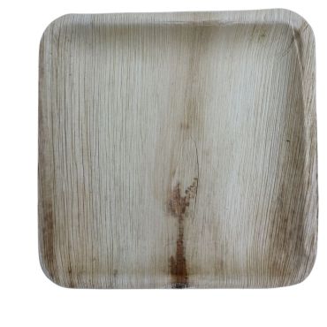 Assiettes carrées en palmier de 25 x 25 cm | jourdefete.com