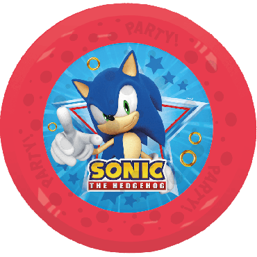 Une jolie assiette réutilisable rouge pour l'anniversaire Sonic de votre enfant | jourdefete.com