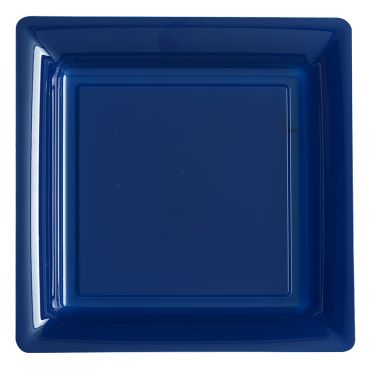 12 Assiettes Plastique - Bleu Marine