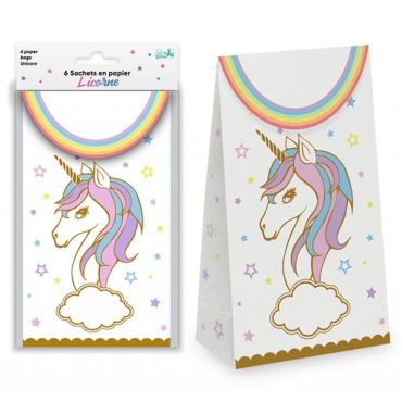 Des sachets à offrir aux copains de votre enfant lors de son anniversaire licorne | jourdefete.com