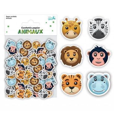 Des confettis en papier pour une splendide décoration de table lors de l'anniversaire animaux de votre enfant | jourdefete.com