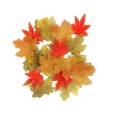 Feuilles d’érable en tissu dégradé d’ocre pour déco automnale | jourdefete.com