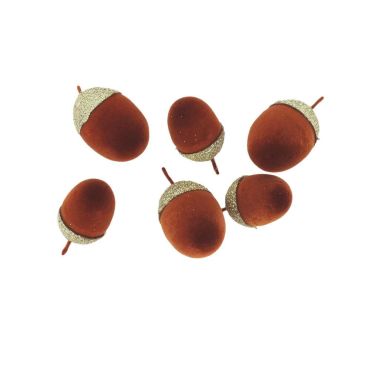 6 glands en velours ambré et paillettes dorées pour une ambiance automnale | jourdefete.com