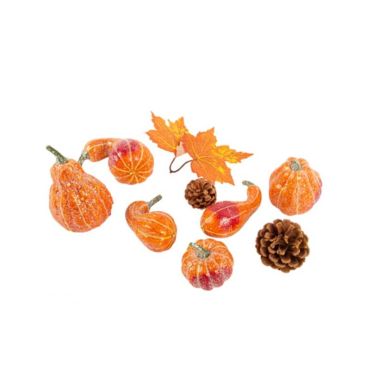 Assortiment Automnal Dégradé Orange et Paillettes Irisées De 4 à 13cm