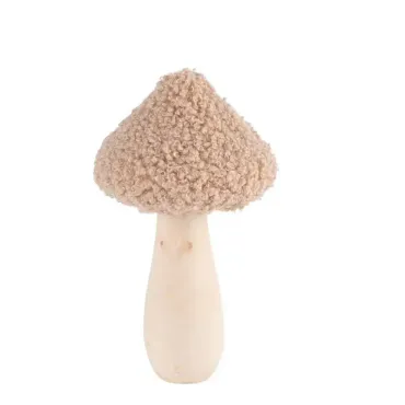 Un champignon d'automne avec tissu bouclettes pour votre décoration de table | jourdefete.com