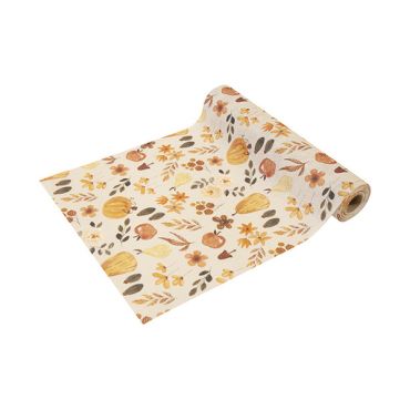 Chemin de table en toile motifs citrouilles et feuillages d'automne 4m | jourdefete.com Chemin de table en toile motifs citrouilles et feuillages d'automne 4m | jourdefete.com