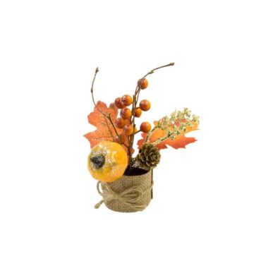 composition automnale pot avec jute | jourdefete.com