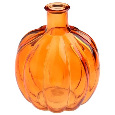 Vase citrouille en verre orange pour décoration d'automne | jourdefete.com