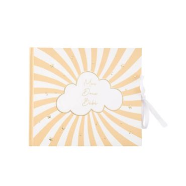 livre d'or de la collection baby nude camel, blanc et or