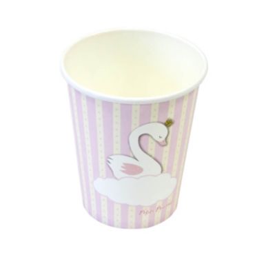 6 Gobelets en Carton - Baby Shower - Cygne Rose | jourdefete.com