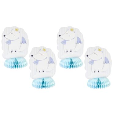 4 Centres de Table - Baby Shower - Renard Bleu | jourdefete.com