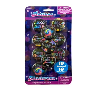 Pack de 10 badges - Disco fever