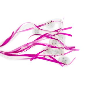 12 Bolduc Attache Ballons - Fuchsia