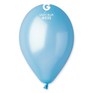 50 ballons métallisés en latex - 30 cm - Couleur Bleu Aqua | jourdefete.com