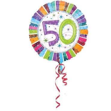 Ballon 50 Ans à Hélium Etoiles Scintillantes