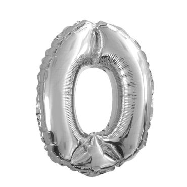 ballon à air chiffre au choix de 40 cm argent | jourdefete.com