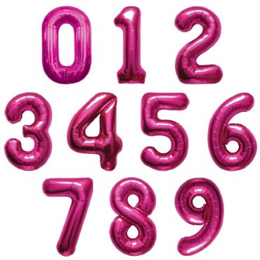 ballon à air chiffre au choix de 66 cm rose | jourdefete.com