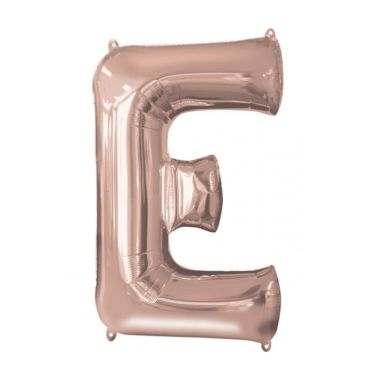 Méga Ballon Hélium - Lettre E - Rose Gold