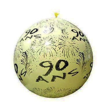 Ballon de Baudruche Géant "90 ans" 1 mètre - Coloris au choix